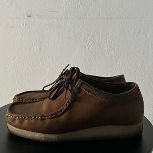 Clarks wallabees Men's Brown Leather Loafers beeswax leather